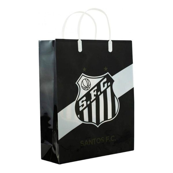 Sacola De Presentes Cores Time 33x9x27cm - Santos