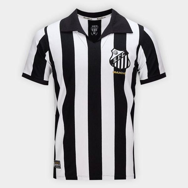 Camisa Santos 1963 Bi Mundial Listrada Retrômania Masculina