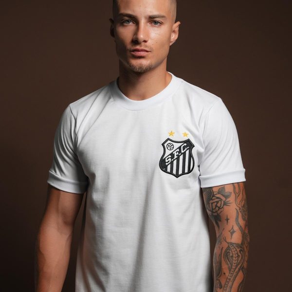 Camisa Santos Retrô 1969 Milésimo Gol Pelé Masculina