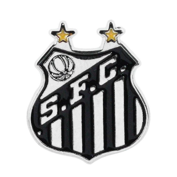Broche Botton Pin Metal Escudo Time 2.3x2cm - Santos