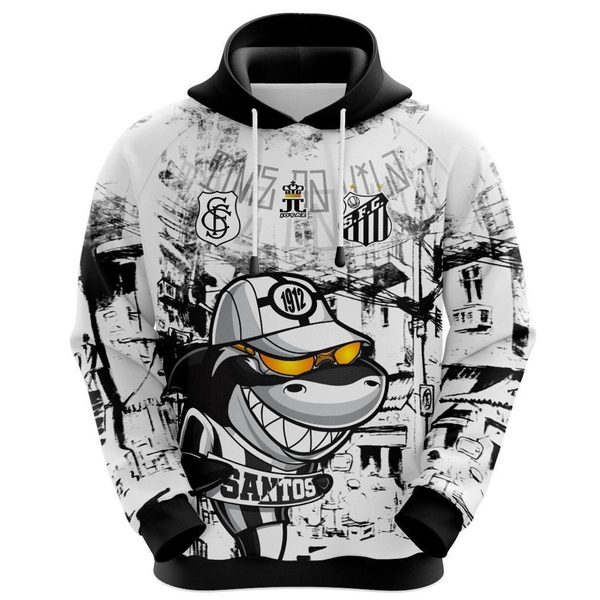 Blusa do Santos com capuz - Time da Vila - Produto Oficial - Masculino - GG