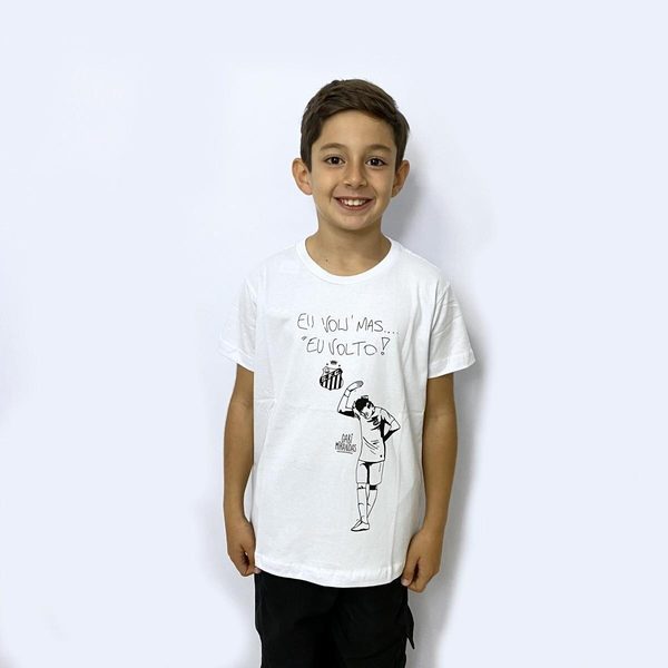 Camisa Santos Neymar Eu Vou Mas Eu Volto - Infantil Tamanho:12;Cor:;Gênero:Menino