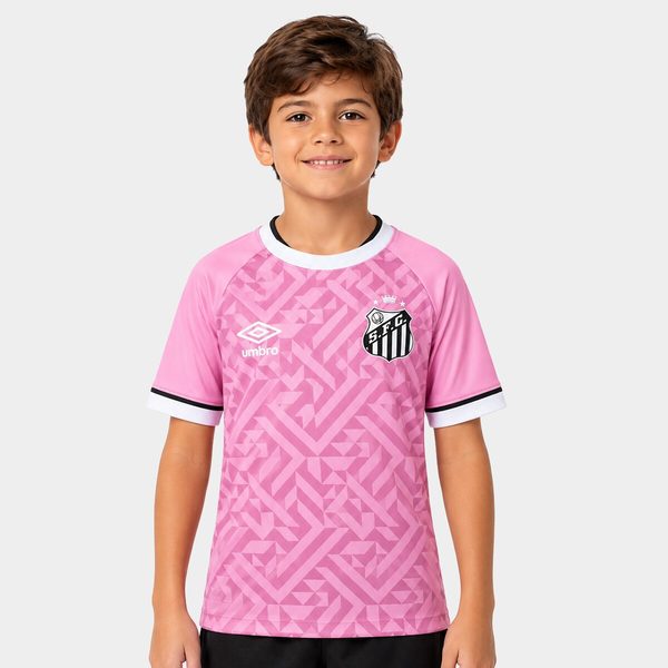 Camisa Infantil Santos 26/27 Outubro Rosa Umbro