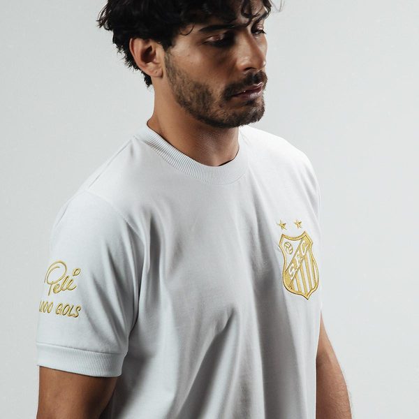 Camisa Santos Pelé Retrô Mil Gols Edição Limitada Masculina