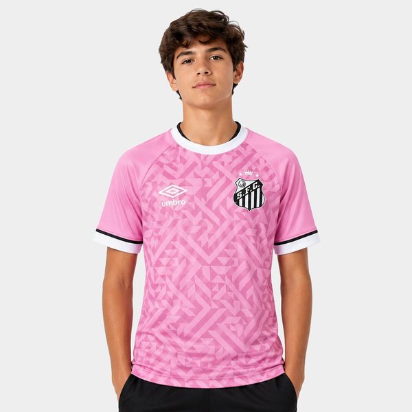 Camisa Juvenil Santos 26/27 Outubro Rosa Umbro