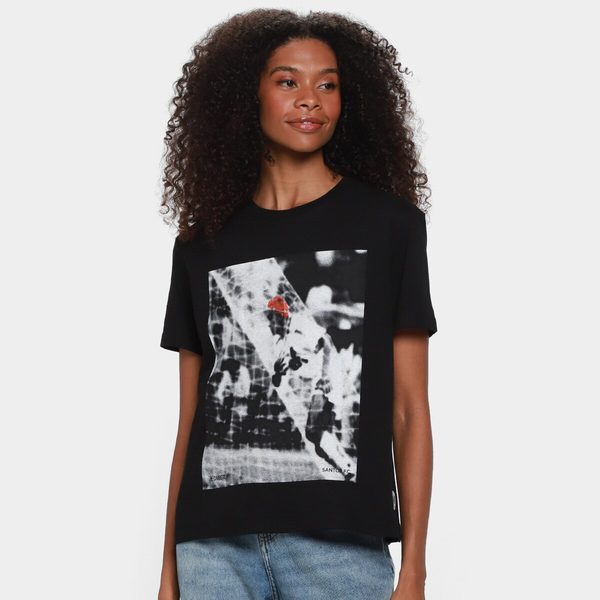Camiseta Santos Cabelo Laranja Feminina